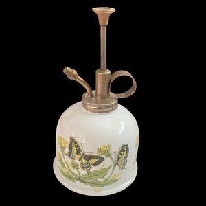 Vintage Butterfly Floral Glass Mister -6.5 inches